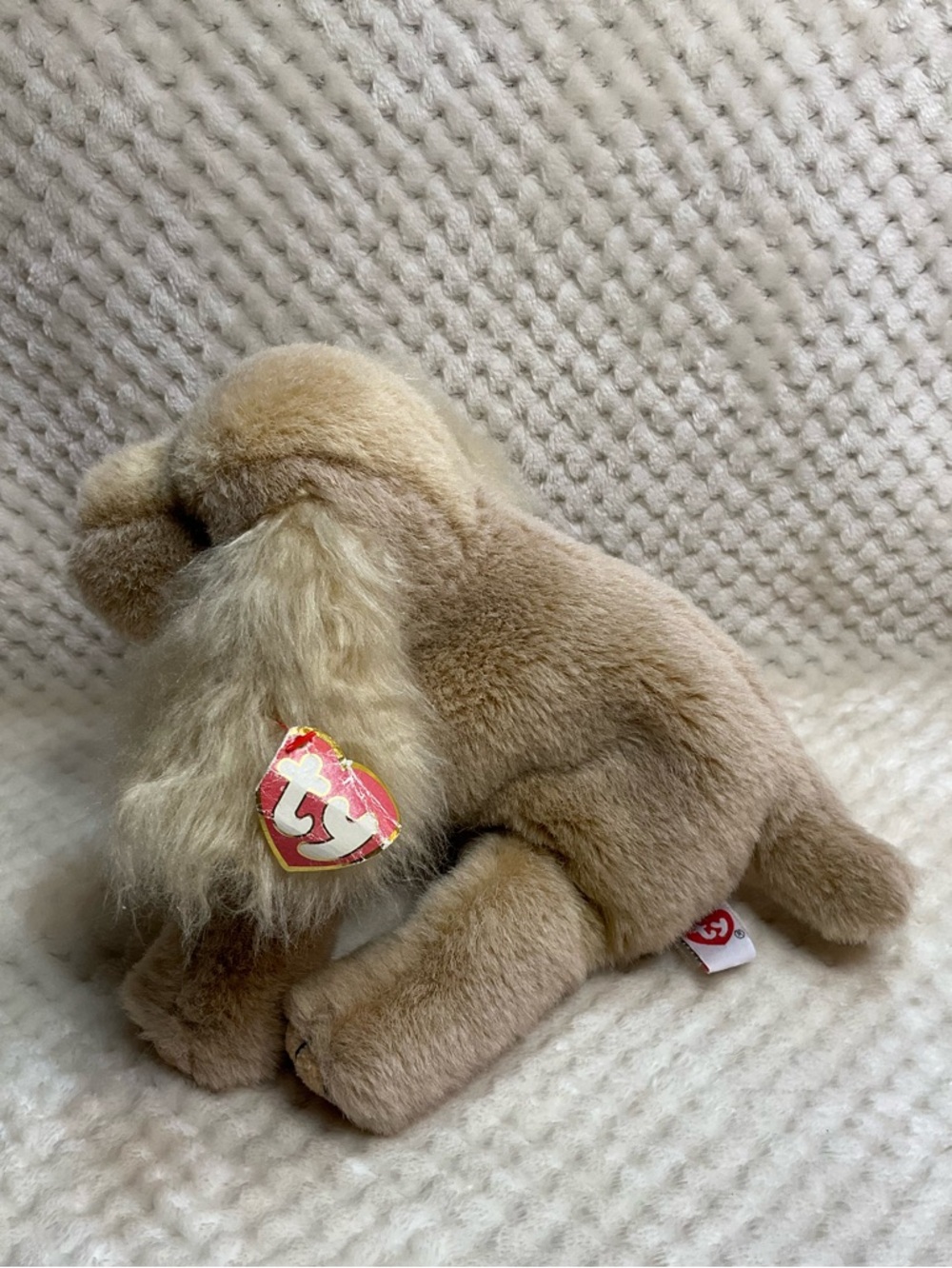 Ty Vintage 1996 Plush Tan Corky Dog Stuffed Animal Toy READ